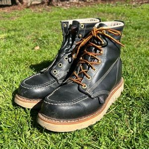 Thorogood Heritage 6” Moc Toe 814-6201 Black Oil-Tanned Leather